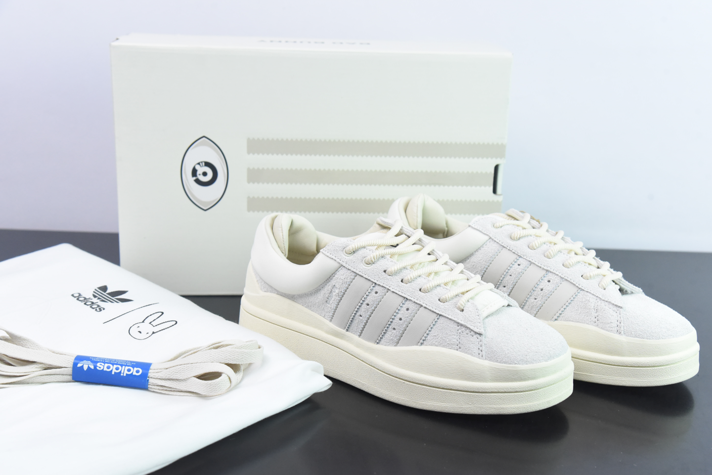 ADIDAS BAD BUNNY X AD CAMPUS LIGHT "CLOUD WHITE"